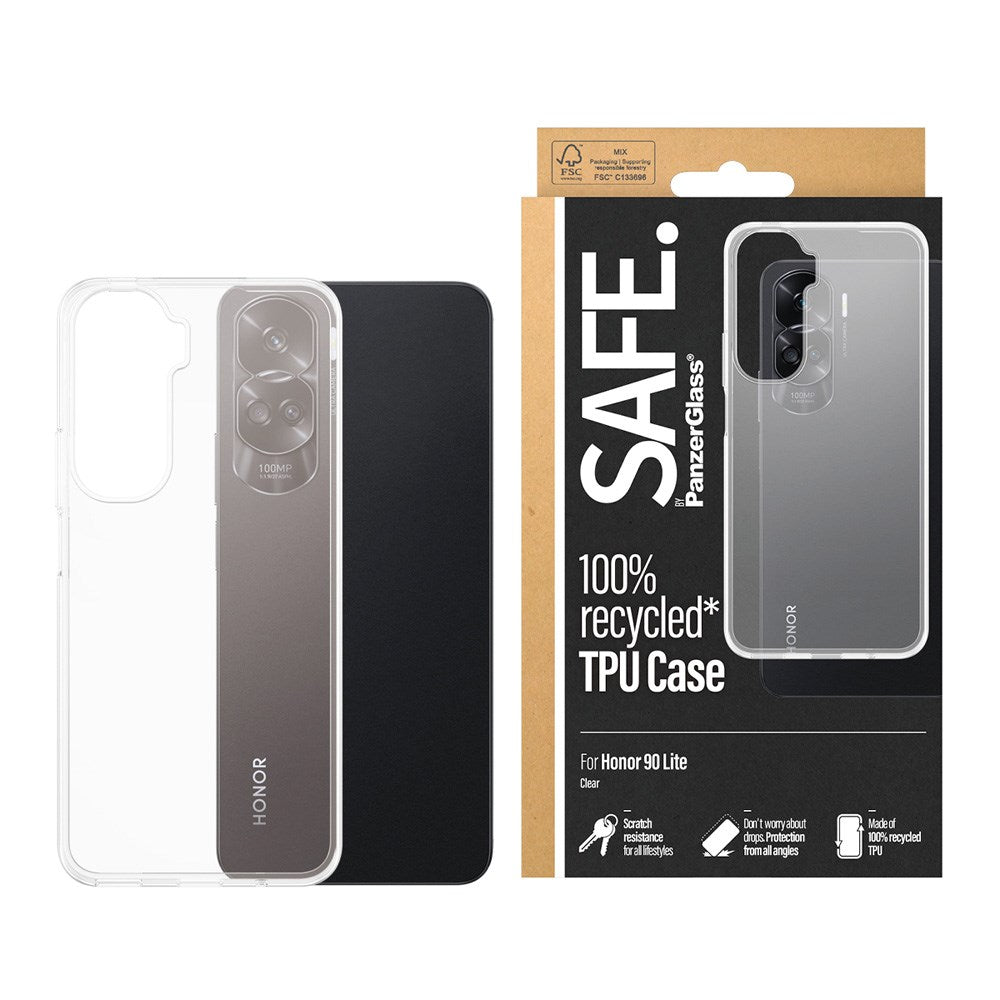 Honor 90 Lite Safe By PanzerGlass®  Fleksibelt Plastik Cover - Gennemsigtig