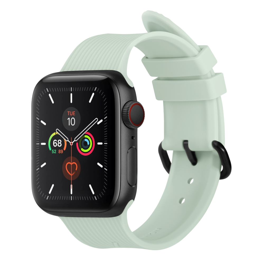 Apple Watch (38/40/SE/41/42mm) Native Union Curve Strap Sage Silikone Rem - Grøn