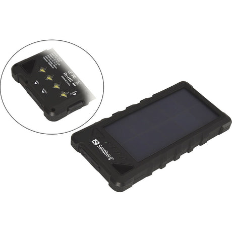 Sandberg 17W Solar Outdoor Waterproof PowerBank 16000mAh - Sort