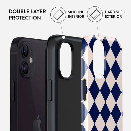 Burga iPhone 12 / 12 Pro Tough Fashion Cover - Check & Mate