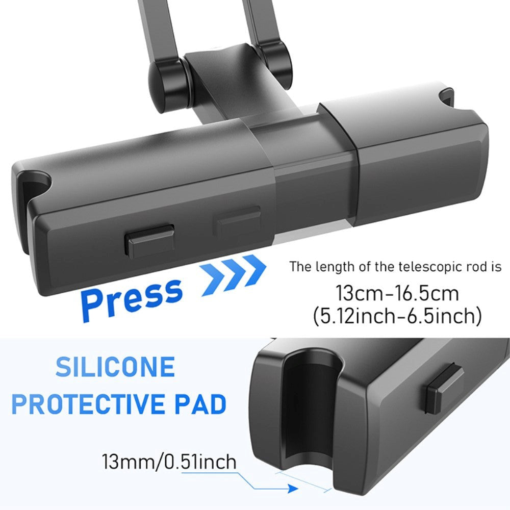 Universal Holder Til Nakkestøtte - Mobil & Tablet - Sort