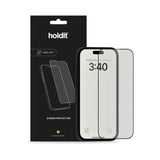 Holdit iPhone 17 / 17 Pro / 16 Pro Hærdet Skærmbeskyttelsesglas m. Privacy Funktion - Gennemsigtig