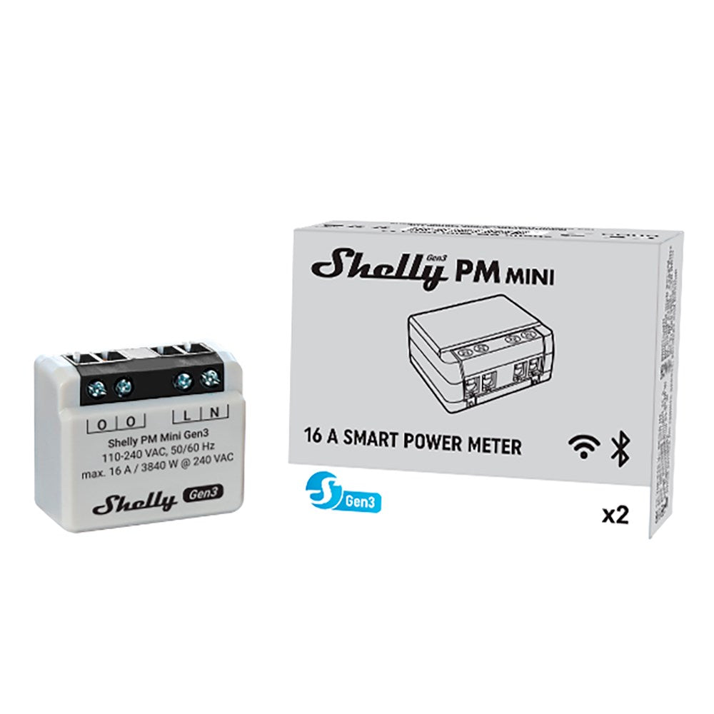 Shelly Plus PM Mini (Gen3) Smart Strømmåler - Grå