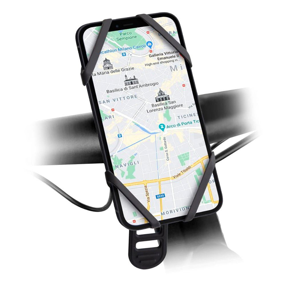 SBS Silikone Mobilholder til Cykel - Max Mobil: 85mm - Sort