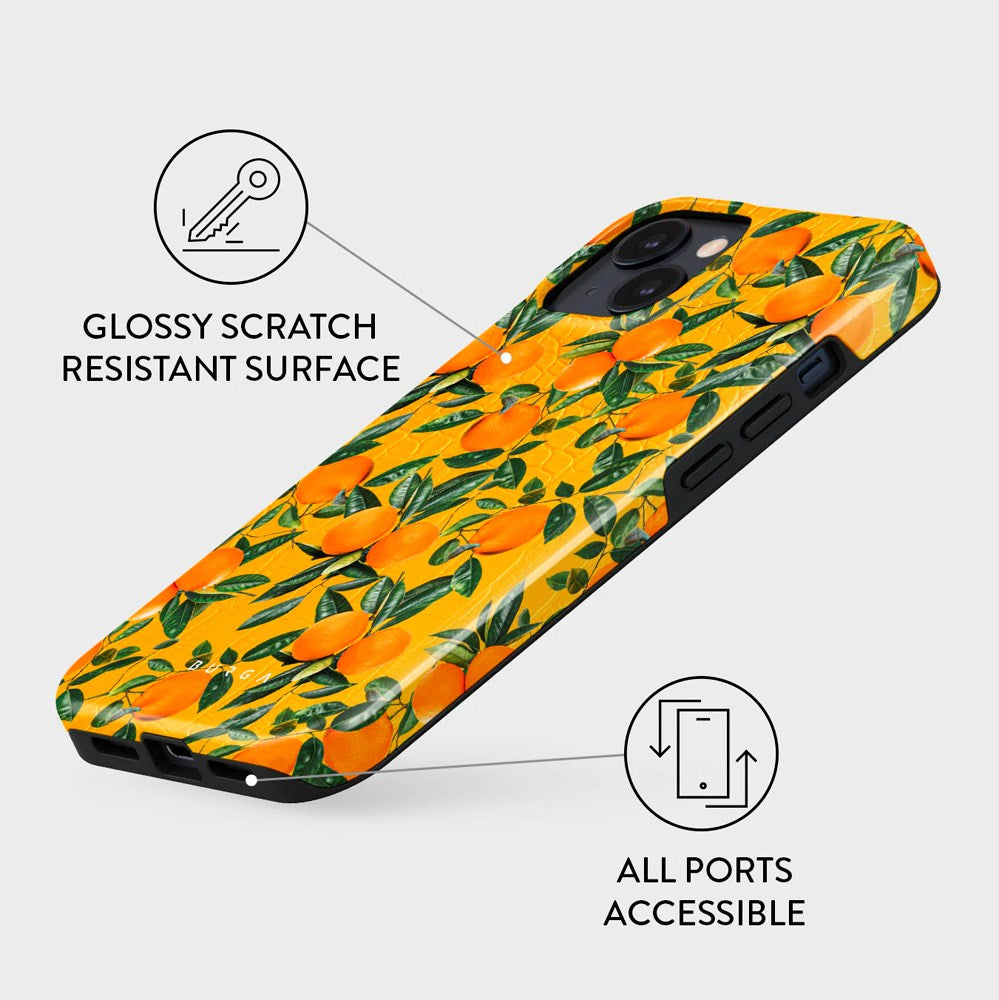 Burga iPhone 14 Tough Fashion Cover - Orange Lemonade