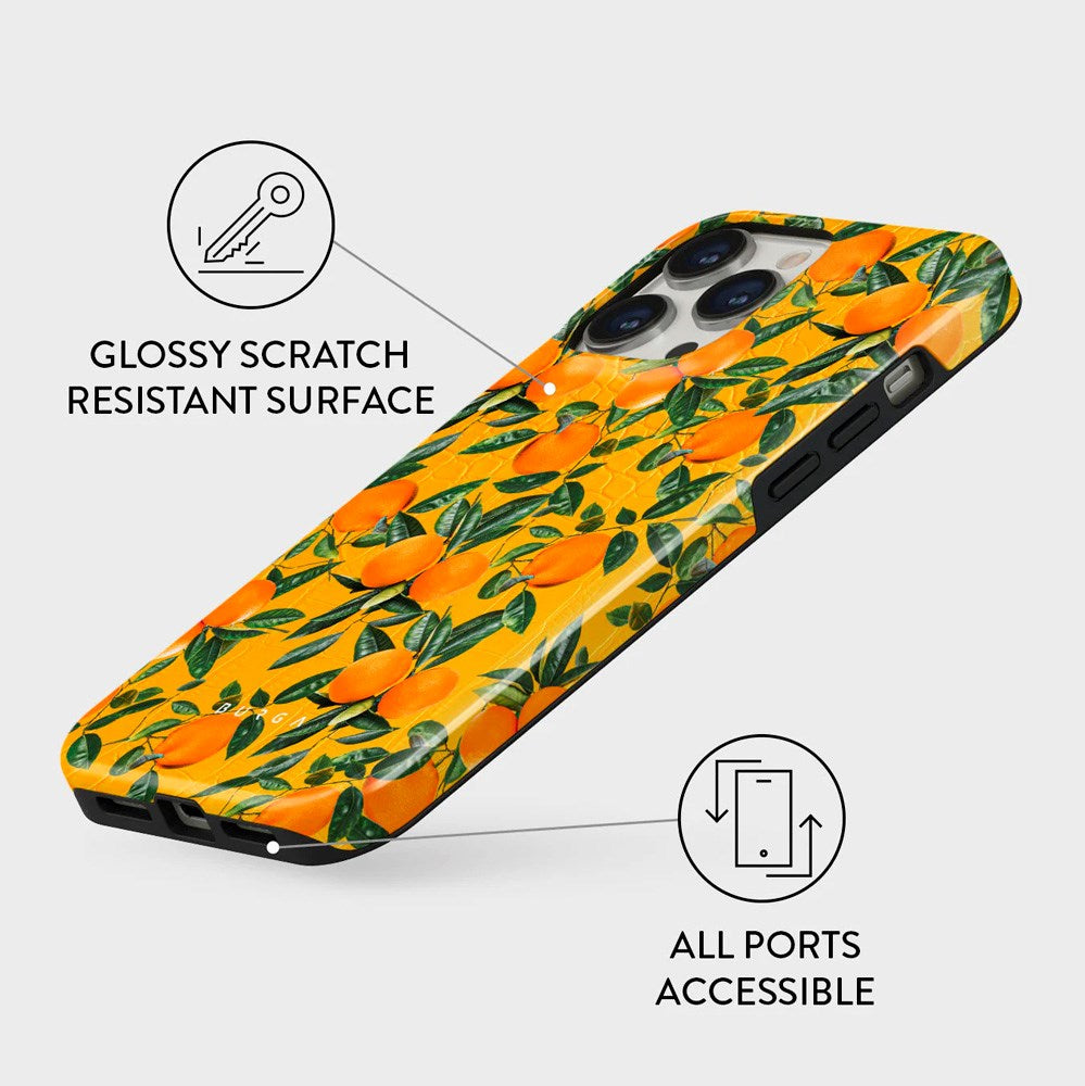 Burga iPhone 14 Pro Tough Fashion Cover - Orange Lemonade