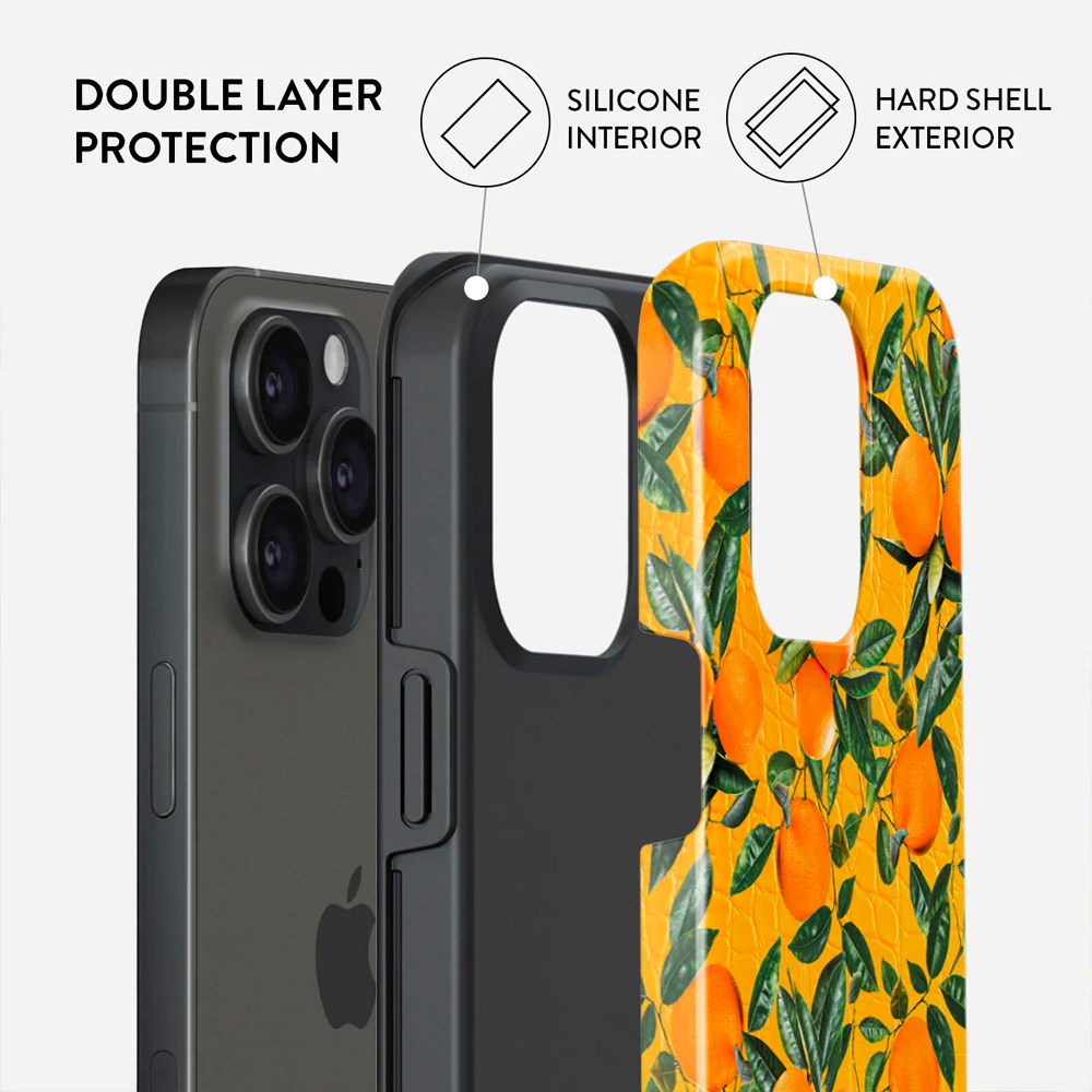 Burga iPhone 15 Pro Tough Fashion Cover - Orange Lemonade