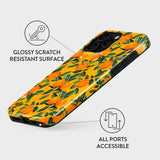 Burga iPhone 15 Pro Tough Fashion Cover - Orange Lemonade