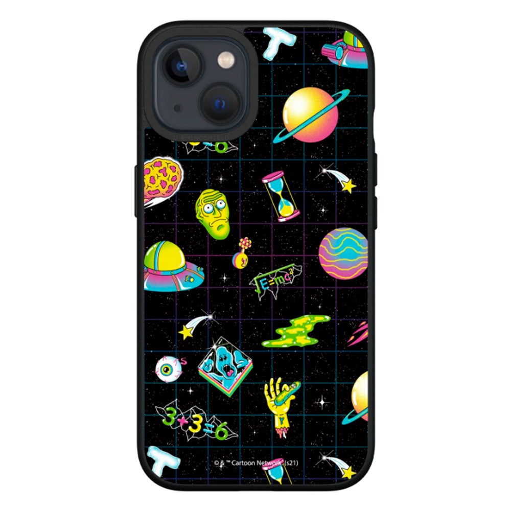 iPhone 13 RhinoShield SolidSuit Håndværker Cover m. Rick and Morty - Space Pattern