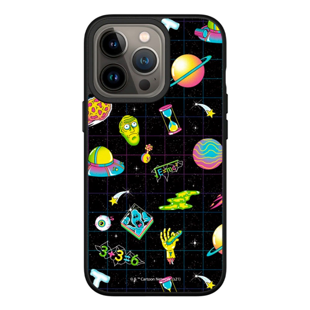 iPhone 13 Pro RhinoShield SolidSuit Håndværker Cover m. Rick and Morty - Space Pattern