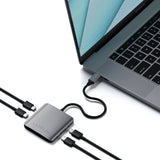 Satechi 4-in-1 USB-C Hub 4 x USB-A 3.0 Porte - Space Grey