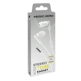 MUSIC HERO Tune Stereo In-Ear Headset m. Jackstik 3.5mm & Mikrofon - Hvid