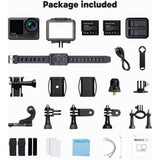 Vandtæt Action Kamera - Akaso Brave 8 Lite 4K 60FPS Ultra HD - Sort