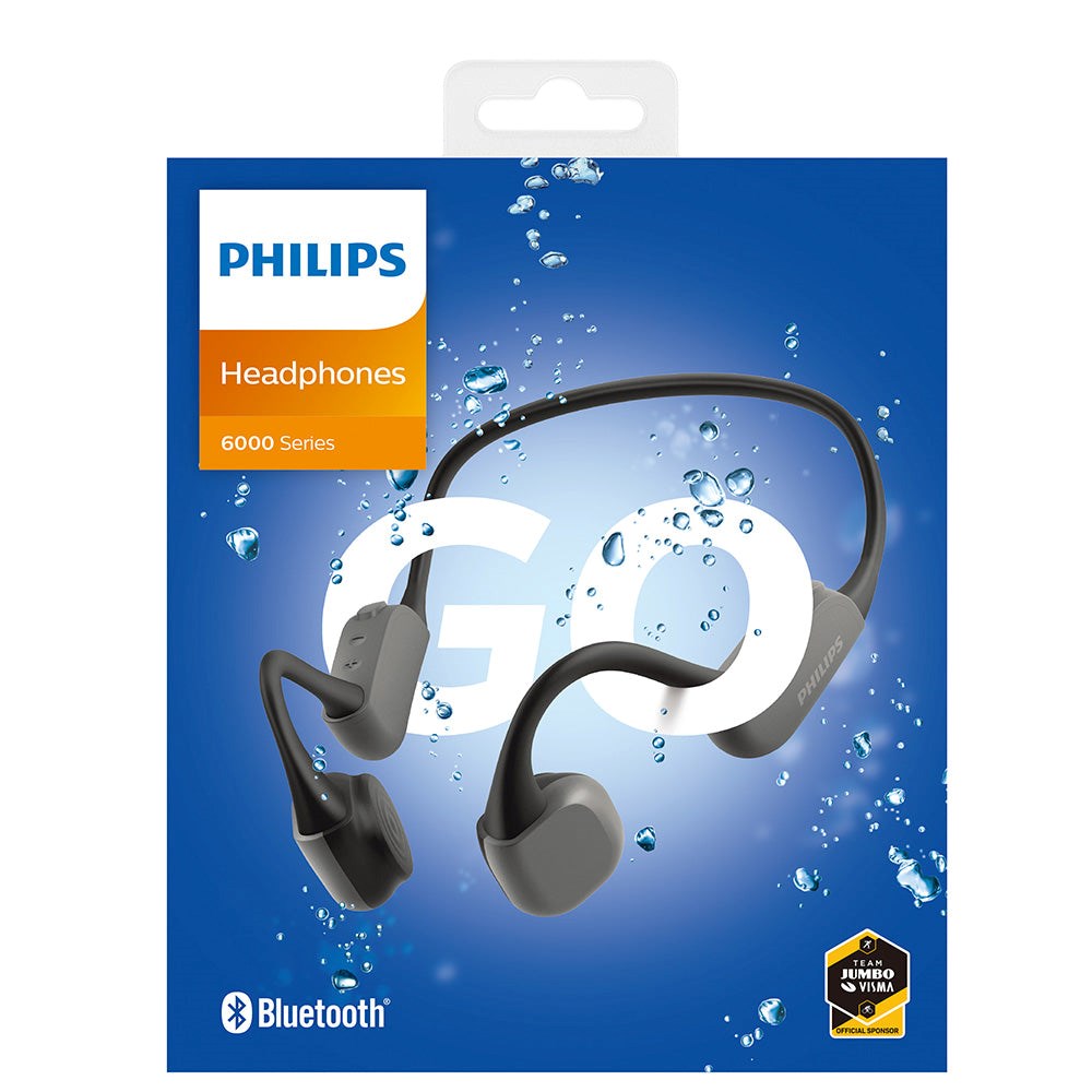 Philips Series 6000 GO Bluetooth Sport Headset Open-Ear - Sort