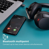 Philips Series 8000 Bluetooth Høretelefoner Over-Ear m. ANC, USB-A/C Receiver & Ledning - Sort