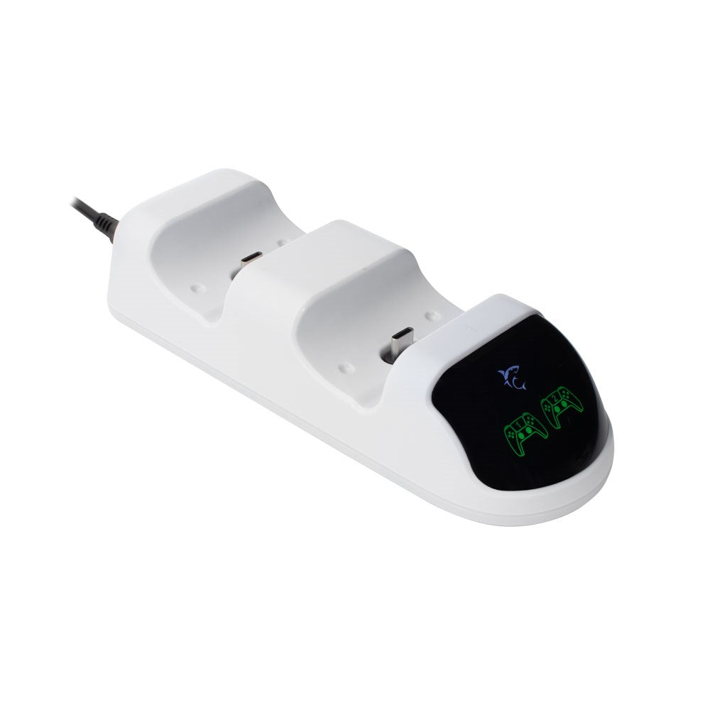 White Shark TAKEDOWN PS5 Controller Ladestander - Hvid