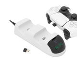 White Shark TAKEDOWN PS5 Controller Ladestander - Hvid