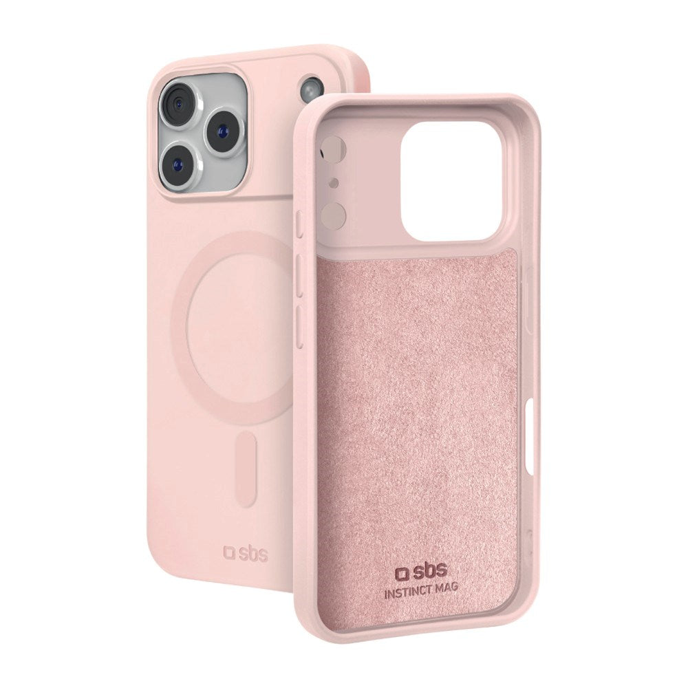 SBS iPhone 18 Pro Instinct Mag Mobilcover - MagSafe Kompatibel - Lyserød
