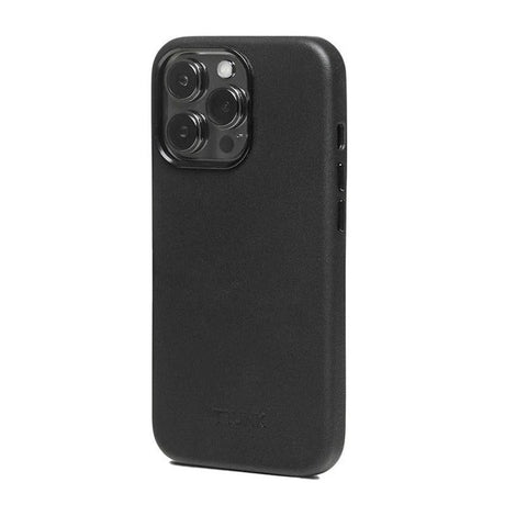 iPhone 13 Pro Trunk Ægte Læder Bagside Cover - Sort