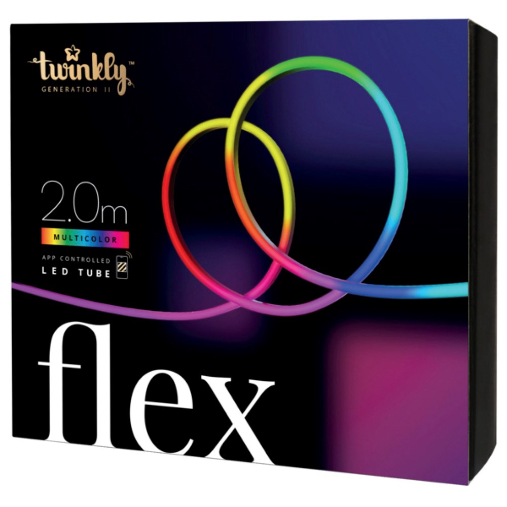 Twinkly 200-LED RGB Flex 2m - Fleksibel Belysning med Hvid Ledning