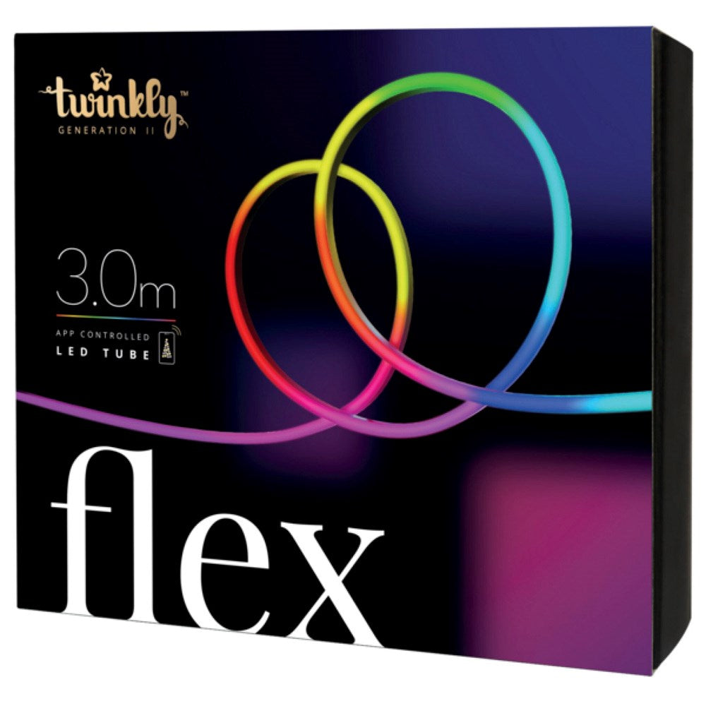 Twinkly 300-LED RGB Flex 3m - Fleksibel Belysning med Hvid Ledning