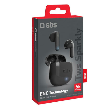 SBS Sparkly TWS Bluetooth In-Ear Høretelefoner - Sort