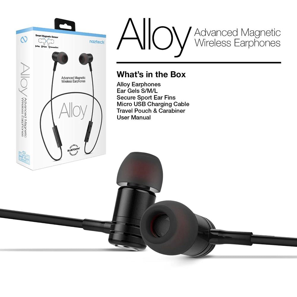 Naztech Alloy Trådløse In-Ear Headset - Sort