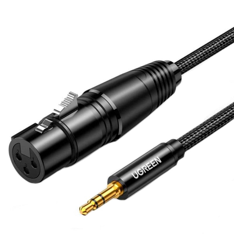 UGREEN XLR til 3.5mm Jack Kabel AV182 - 1m - Sort