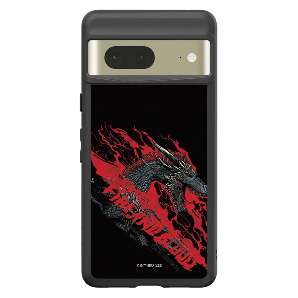 Google Pixel 7 RhinoShield SolidSuit Håndværker Cover m. Game of Thrones - Dragon Fire & Blood