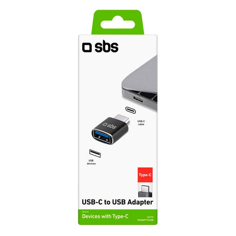 SBS USB-C til USB-A Adapter - Sort