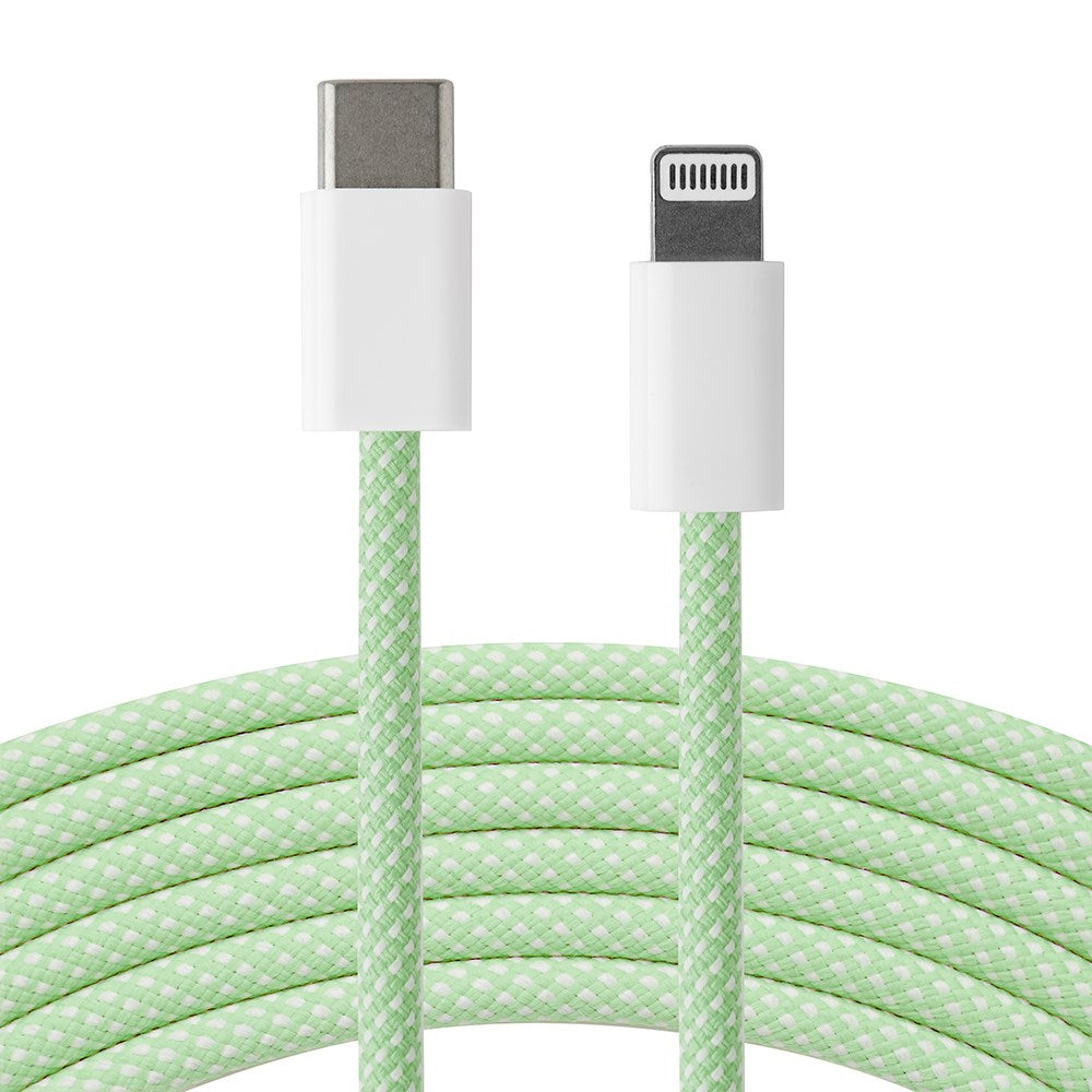 Xceed Braided USB-C til Lightning Kabel PD 60W - 2m - Grøn