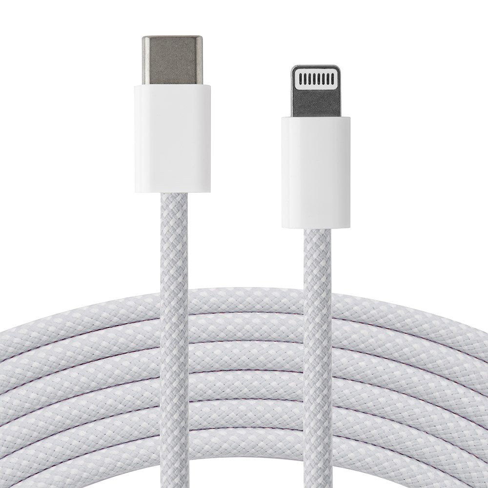 Xceed Braided USB-C til Lightning Kabel PD 60W - 2m - Hvid