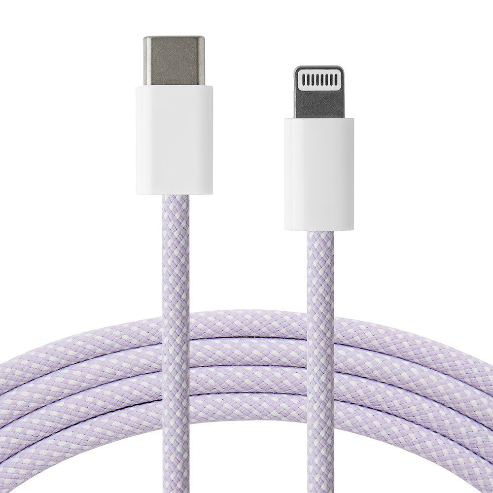 Xceed Braided USB-C til Lightning Kabel PD 60W - 1m - Lilla