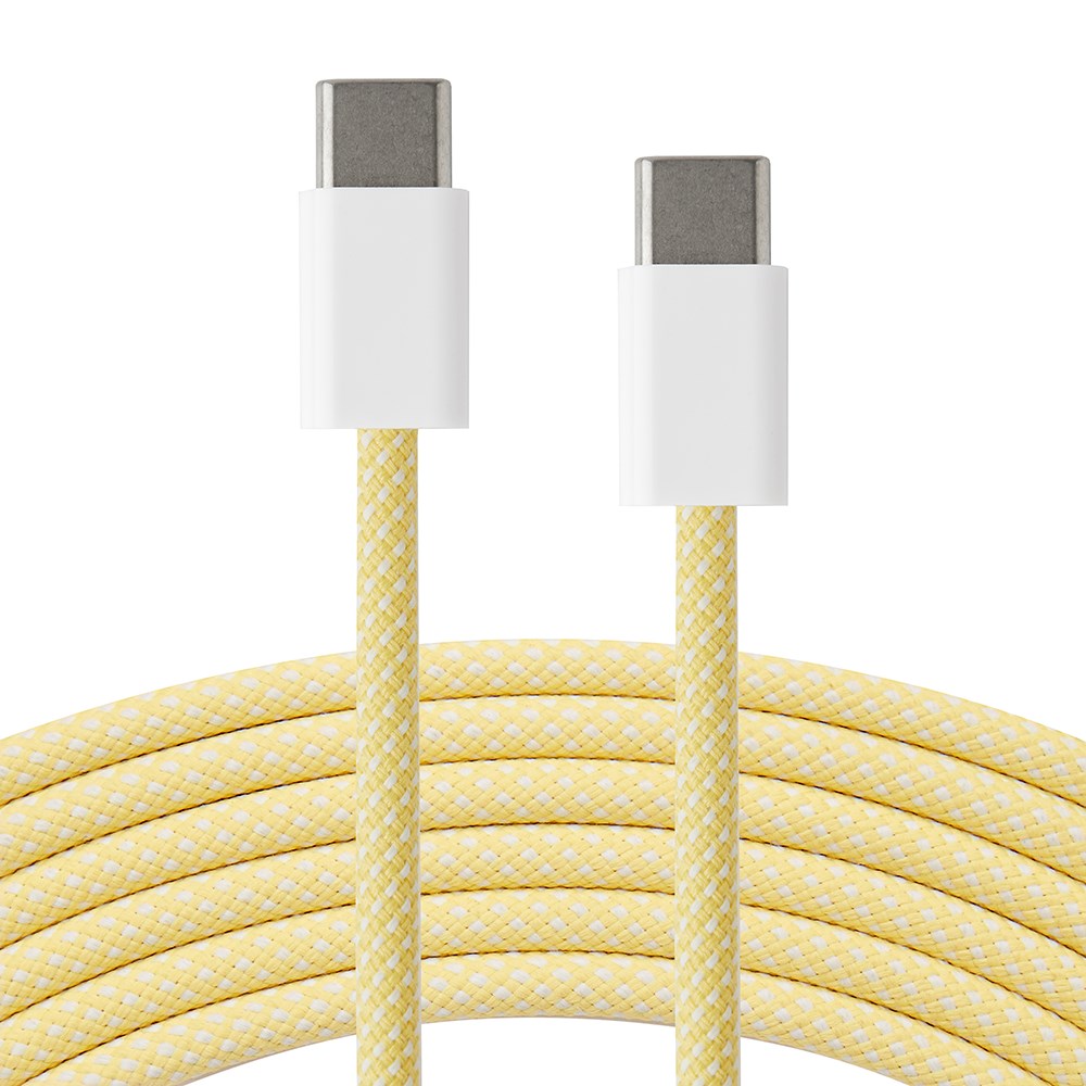 Xceed Braided USB-C til USB-C PD 60W - 2m - Gul