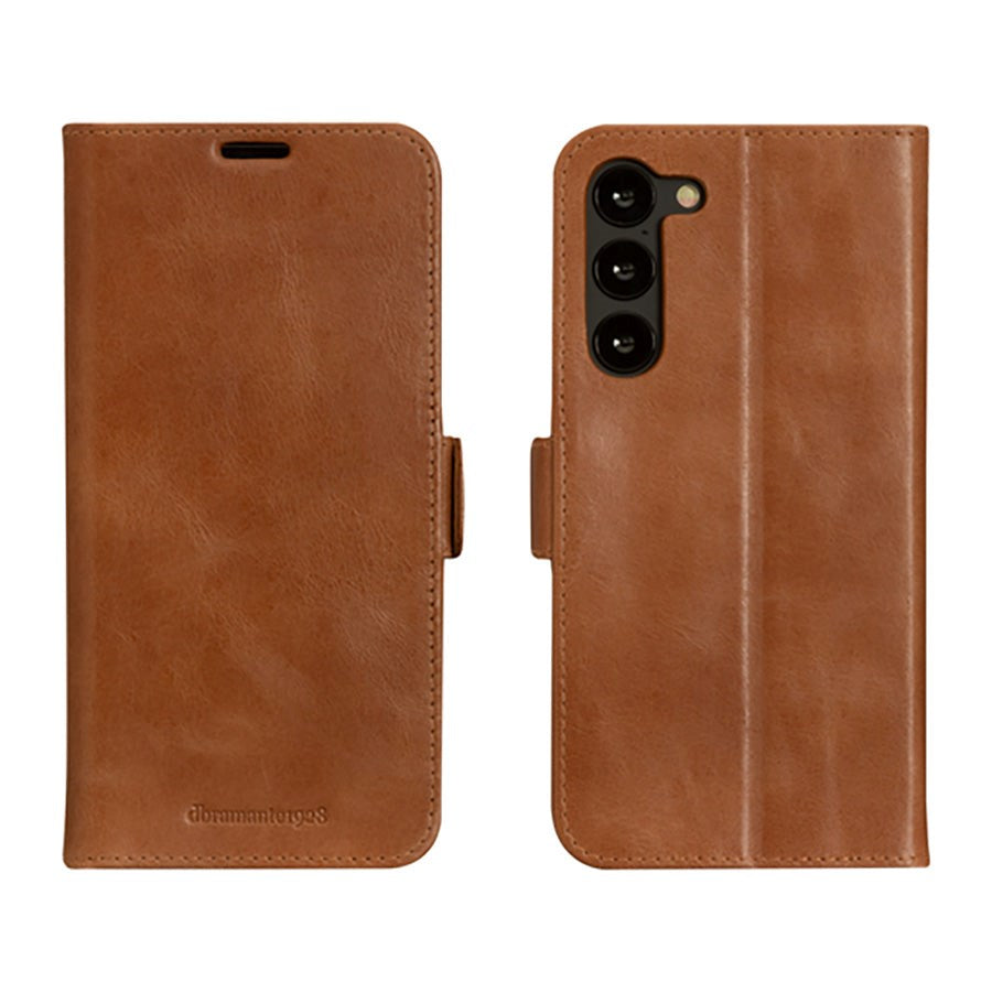 Samsung Galaxy S23 dbramante1928 Copenhagen Slim Læder Flip Cover m. Pung - Tan