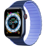 Apple Watch (42/44/SE/45/46/49mm) Dux Ducis LD-Series Silikone Rem m. Magnetisk Lukning - Blå