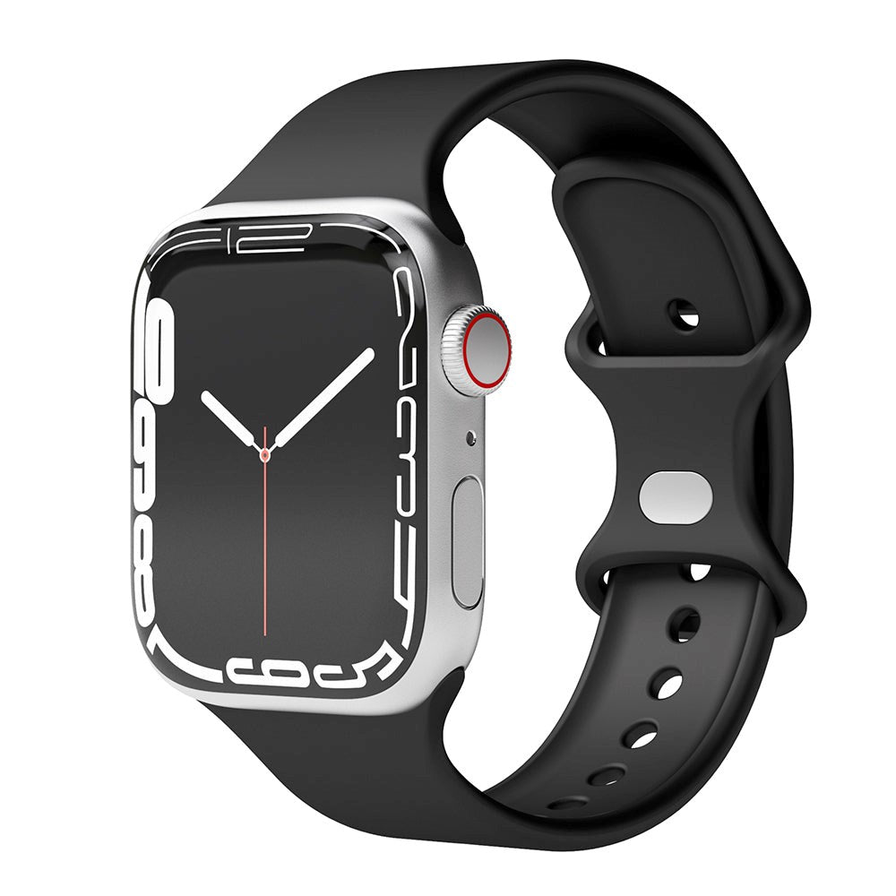 Vonmählen Apple Watch (42/44/SE/45/46/49mm) Classic Band Silikone Rem - Sort