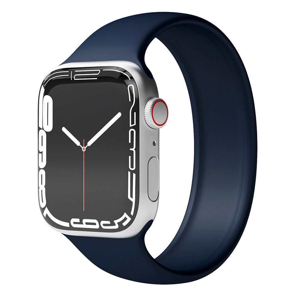 Vonmählen Apple Watch (38/40/SE/41/42mm) Solo Loop Large Silikone Rem - Blå