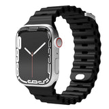 Vonmählen Apple Watch (38/40/SE/41/42mm) Wave Band Silikone Rem - Sort