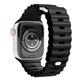 Vonmählen Apple Watch (38/40/SE/41/42mm) Wave Band Silikone Rem - Sort