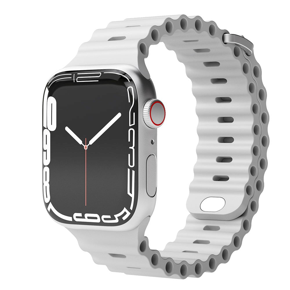 Vonmählen Apple Watch (38/40/SE/41/42mm) Wave Band Silikone Rem - Grå