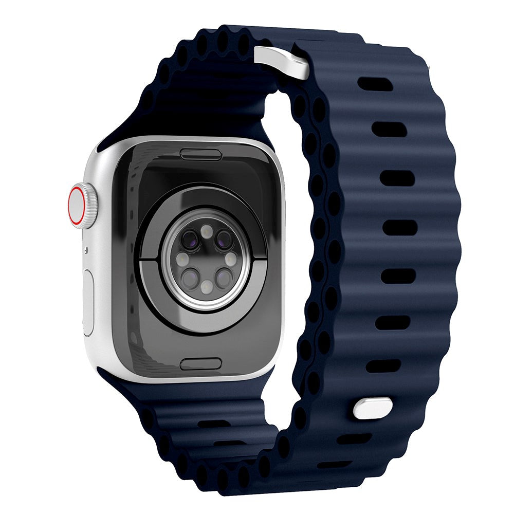 Vonmählen Apple Watch (38/40/SE/41/42mm) Wave Band Silikone Rem - Blå