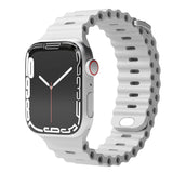 Vonmählen Apple Watch (42/44/SE/45/46/49mm) Wave Band Silikone Rem - Grå