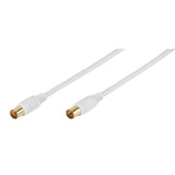 Antennekabel Coaxial 90DB M-F - 1,5m Hvid