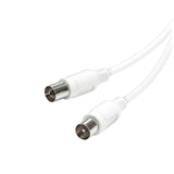 Antennekabel Coaxial 90DB M-F - 1,5m Hvid