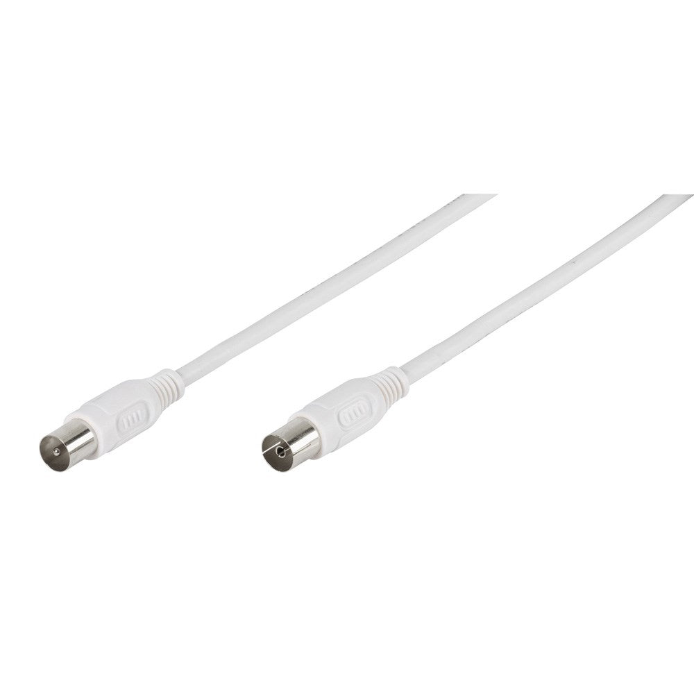 Antennekabel Coaxial 90DB F-M - 3m Hvid