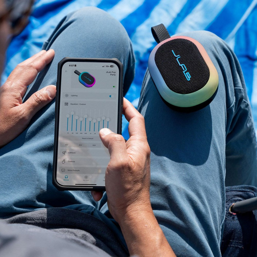 JLab Pop Bluetooth Højtaler med Indbygget Lys - Sort