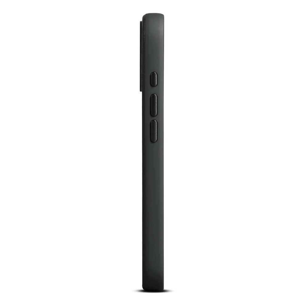 iPhone 17 - WOOLNUT Ægte Læder Bagside Cover - MagSafe Kompatibel - Sort