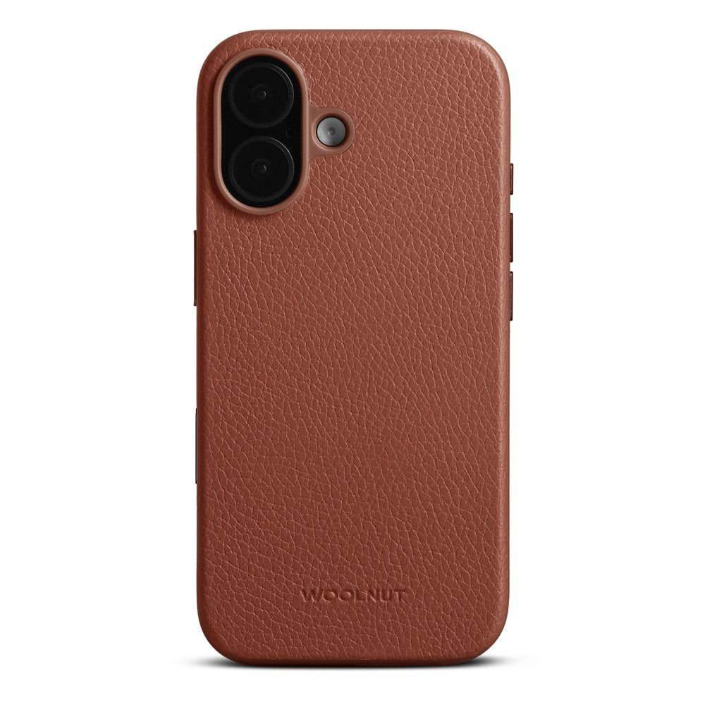 iPhone 17 - WOOLNUT Ægte Læder Bagside Cover - MagSafe Kompatibel - Brun