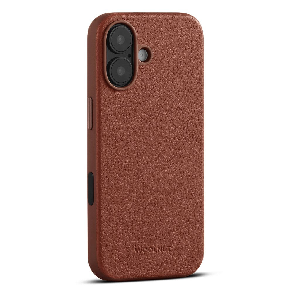 iPhone 17 - WOOLNUT Ægte Læder Bagside Cover - MagSafe Kompatibel - Brun